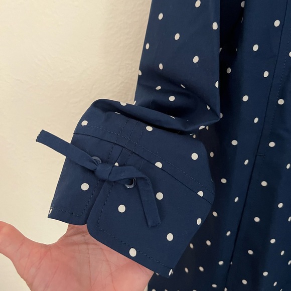 Talbots 12 Navy Polka Dot jacket Coat nwt - Picture 10 of 10